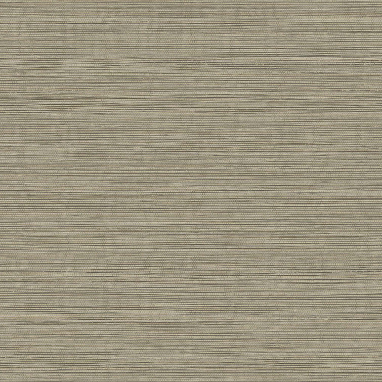 Warm Stone 3D Embossed Grasscloth Vinyl Wallpaper