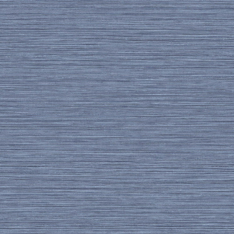Denim Blue Embossed Vinyl 3D Wallpaper Roll