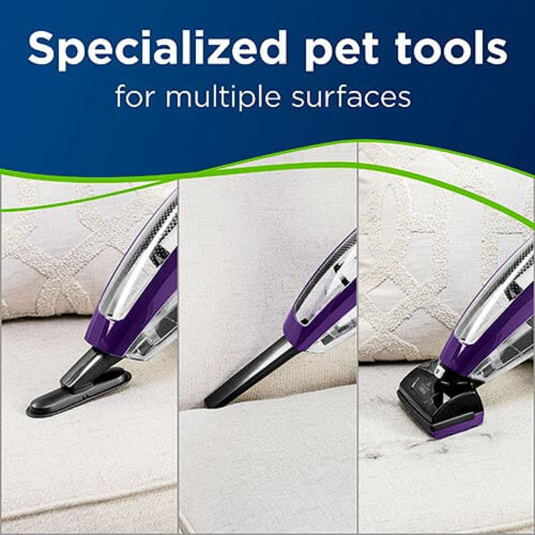 Cordless Bagless Handheld Vacuum for Pet Hair, Purple