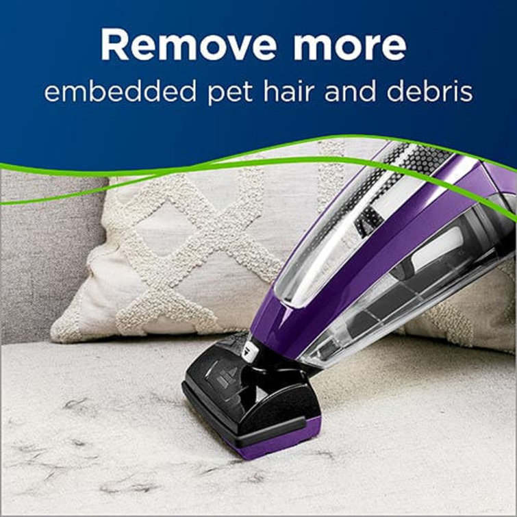 Cordless Bagless Handheld Vacuum for Pet Hair, Purple