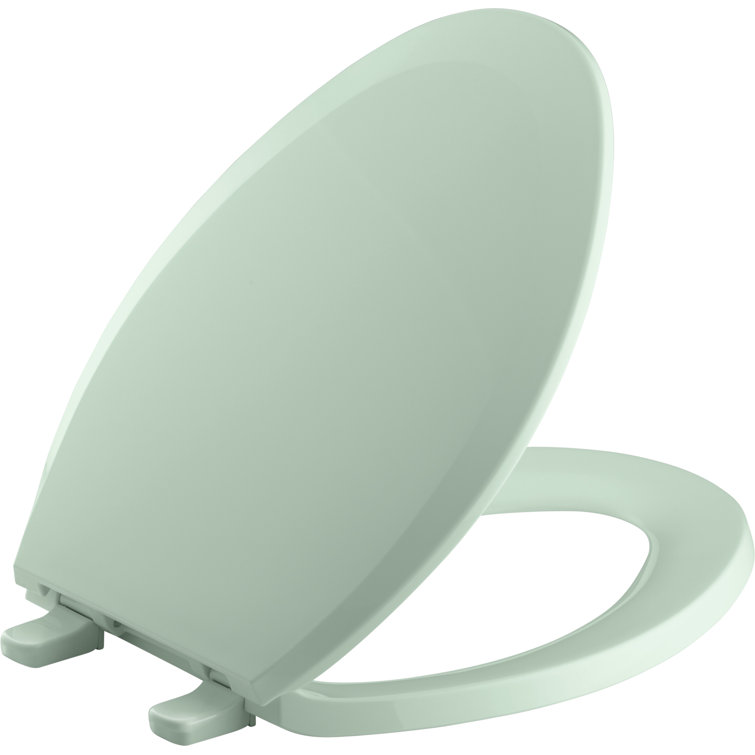 Seafoam Green Round Quick-Release Toilet Seat