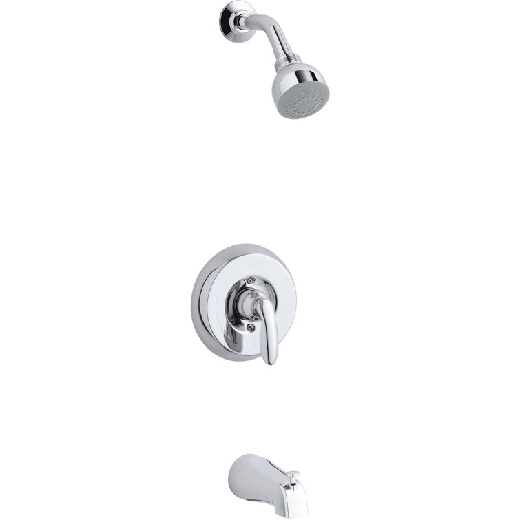 Polished Chrome Wall Mounted Bath and Shower Valve Trim Set