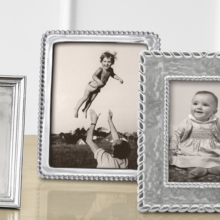 Classic Silver Beaded 5x7 Aluminum Picture Frame