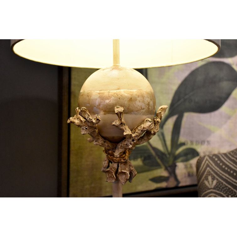 Putty & Silver Leaf Branch-Inspired 64" Nursery Floor Lamp