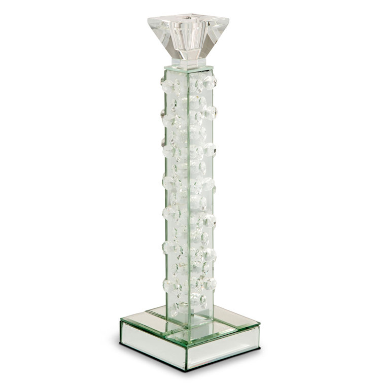 Montreal 13.75'' H Sleek Glass Tabletop Candlestick