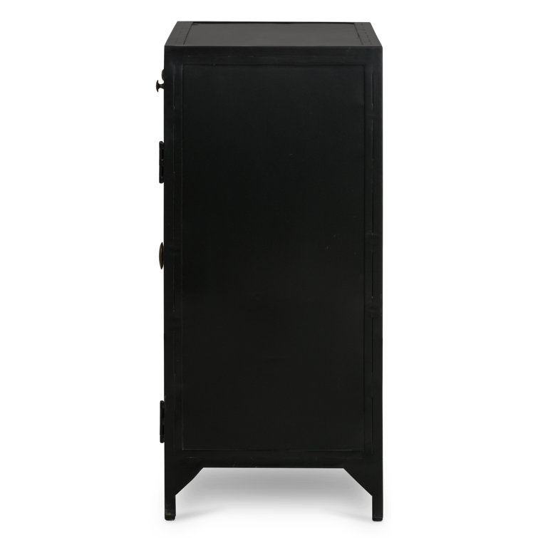 Modern Black Iron & Glass Shadow Box Display Cabinet