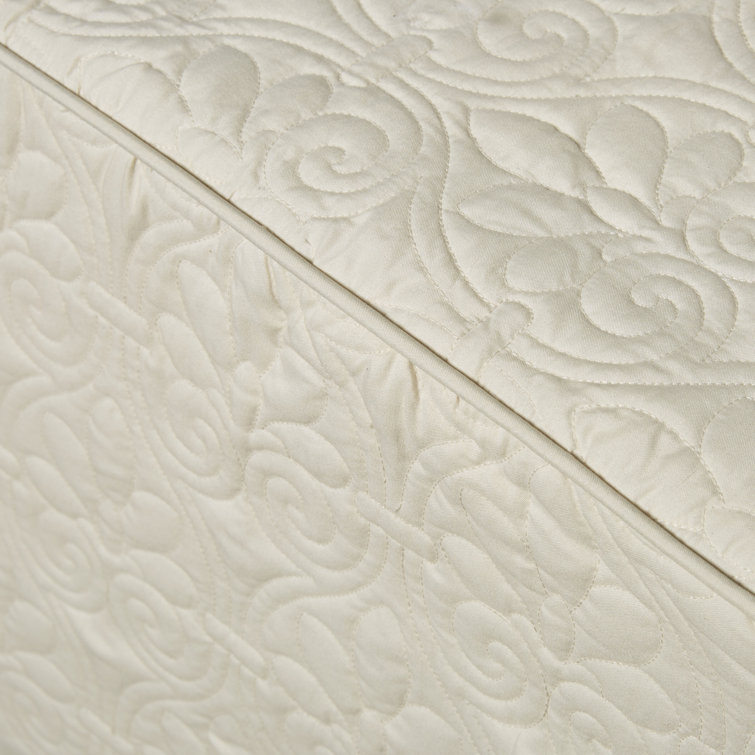 King Cream Microfiber Quilted Bedspread Set with Shams