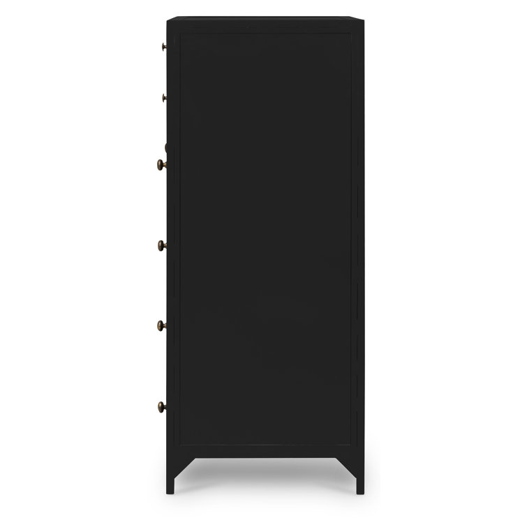 Belmont Industrial Black Iron 8-Drawer Tall Dresser