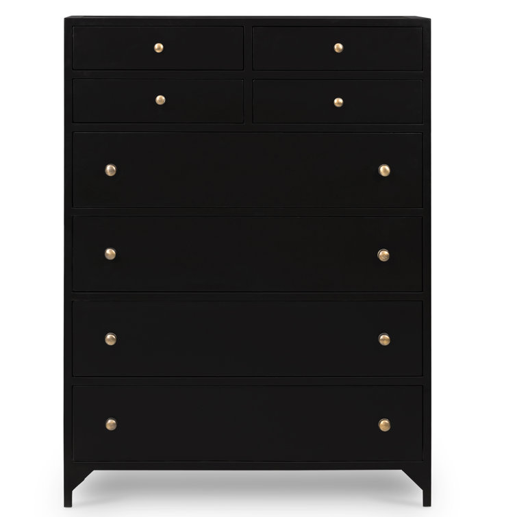 Belmont Industrial Black Iron 8-Drawer Tall Dresser