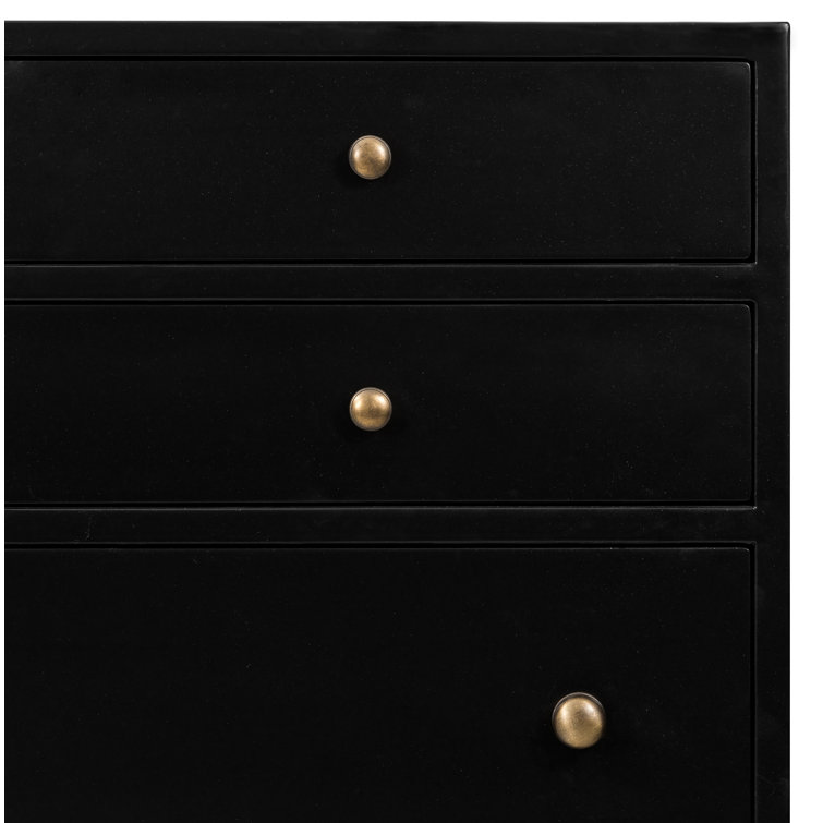 Belmont Industrial Black Iron 8-Drawer Tall Dresser