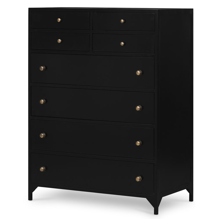 Belmont Industrial Black Iron 8-Drawer Tall Dresser