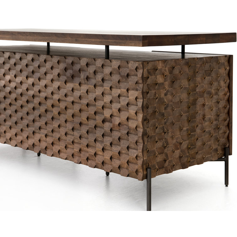 Antique Brown Mango Wood Home Office Desk