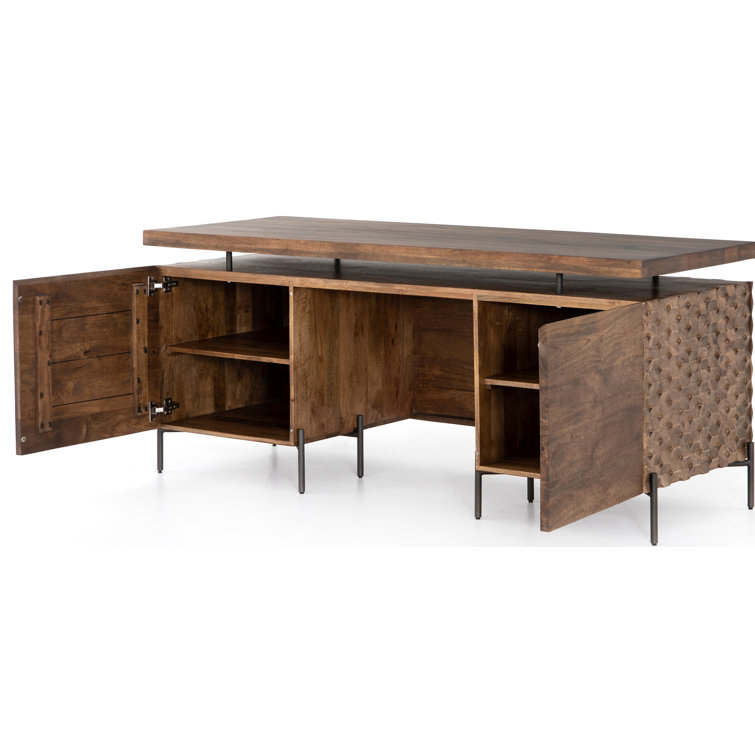 Antique Brown Mango Wood Home Office Desk