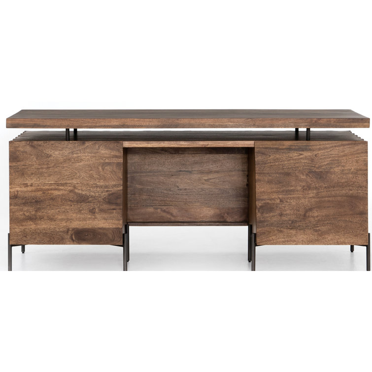 Antique Brown Mango Wood Home Office Desk