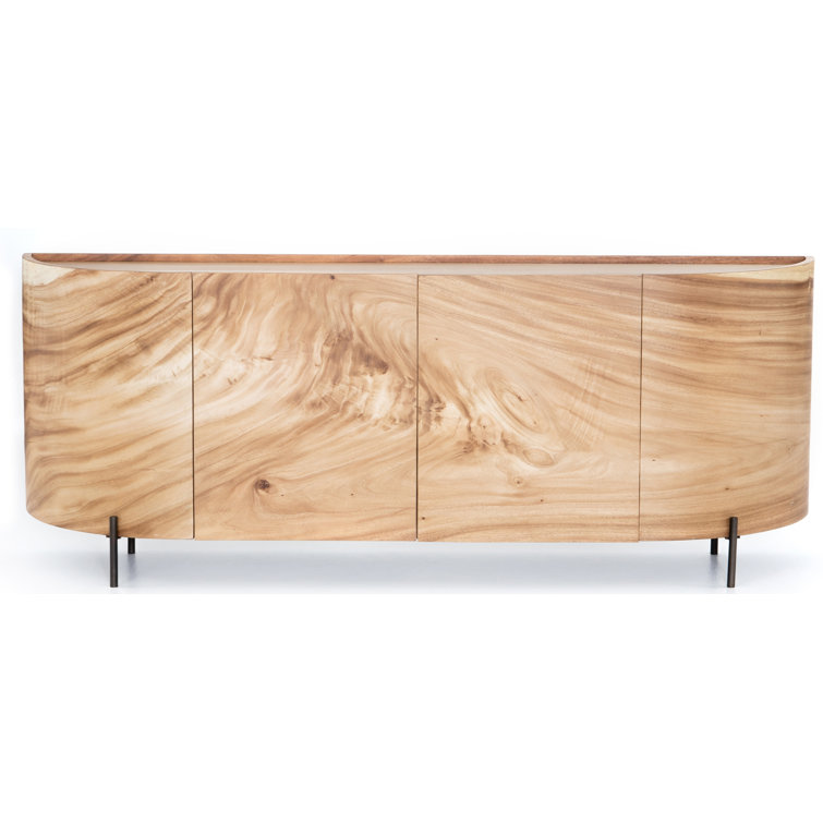 Lunas 77'' Gold Guanacaste Modern Sideboard