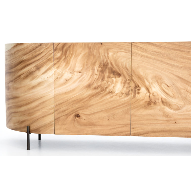 Lunas 77'' Gold Guanacaste Modern Sideboard
