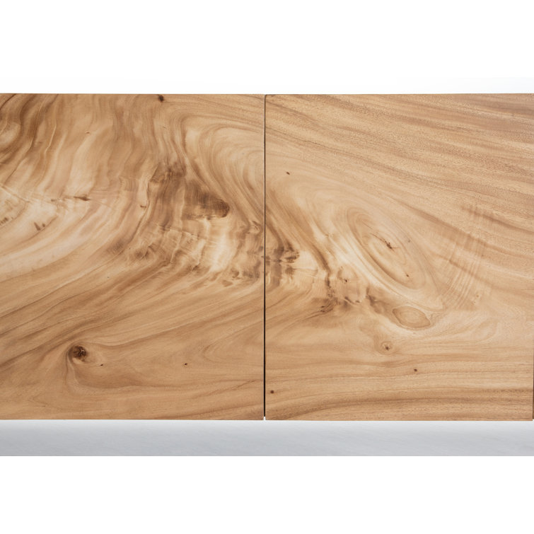 Lunas 77'' Gold Guanacaste Modern Sideboard