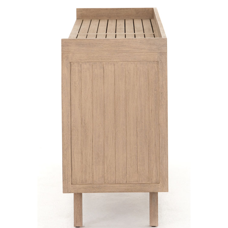 Lula 70'' Washed Brown Teak Modern Outdoor Buffet