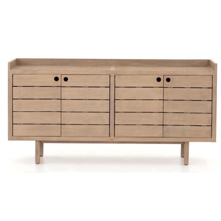 Lula 70'' Washed Brown Teak Modern Outdoor Buffet