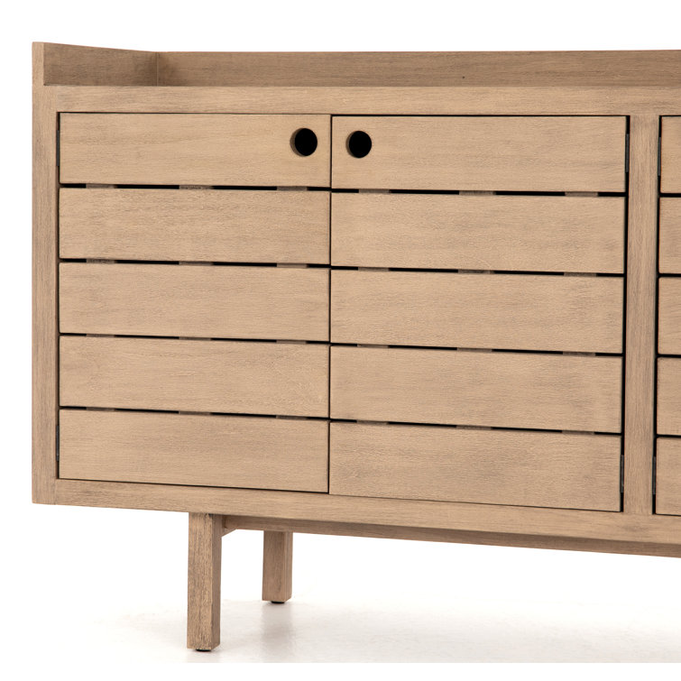 Lula 70'' Washed Brown Teak Modern Outdoor Buffet