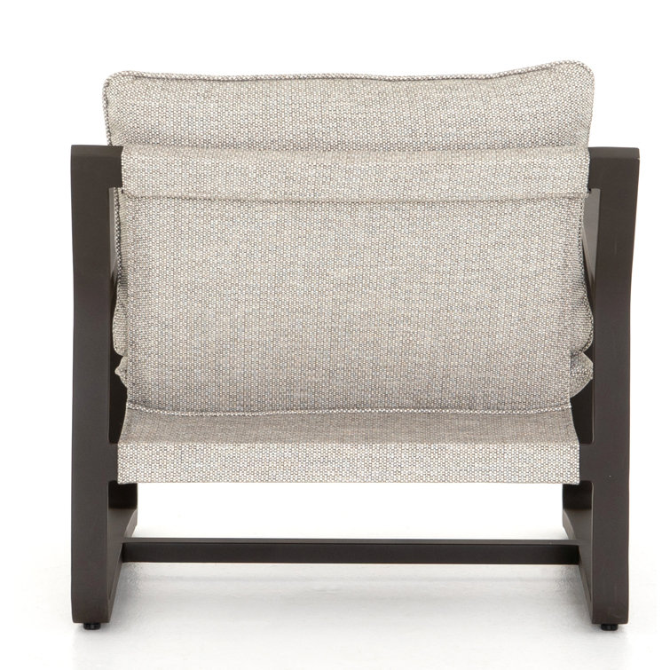 Contemporary Lane Outdoor Lounge Chair in Faye Ash & Bronze