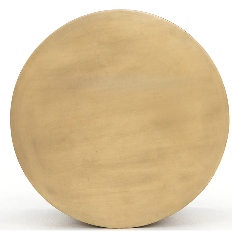 Antique Brass Ombre Round Metal Coffee Table