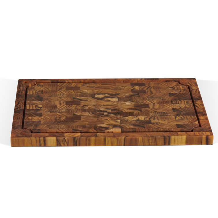 Teak Wood Rectangular Cutting Board with Juice Groove