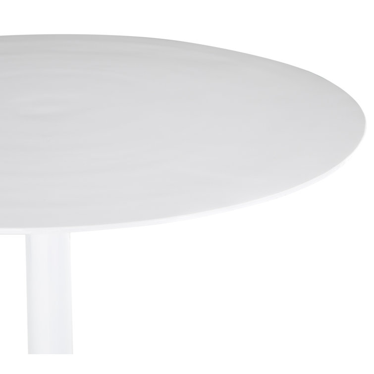 Antique Rust Round Aluminum Bar Height Table