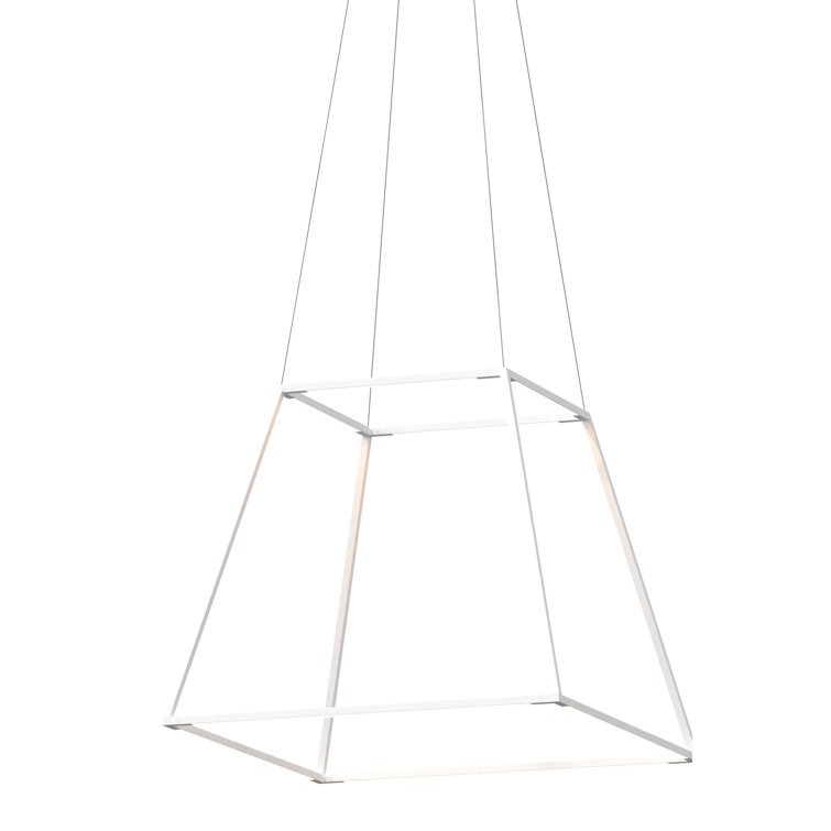 Matte White Aluminum LED Indoor/Outdoor Pendant Light