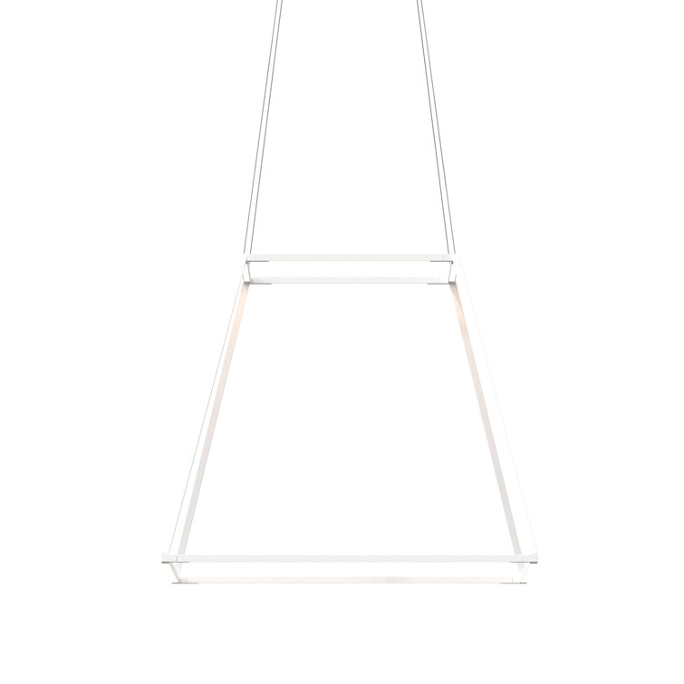 Matte White Aluminum LED Indoor/Outdoor Pendant Light