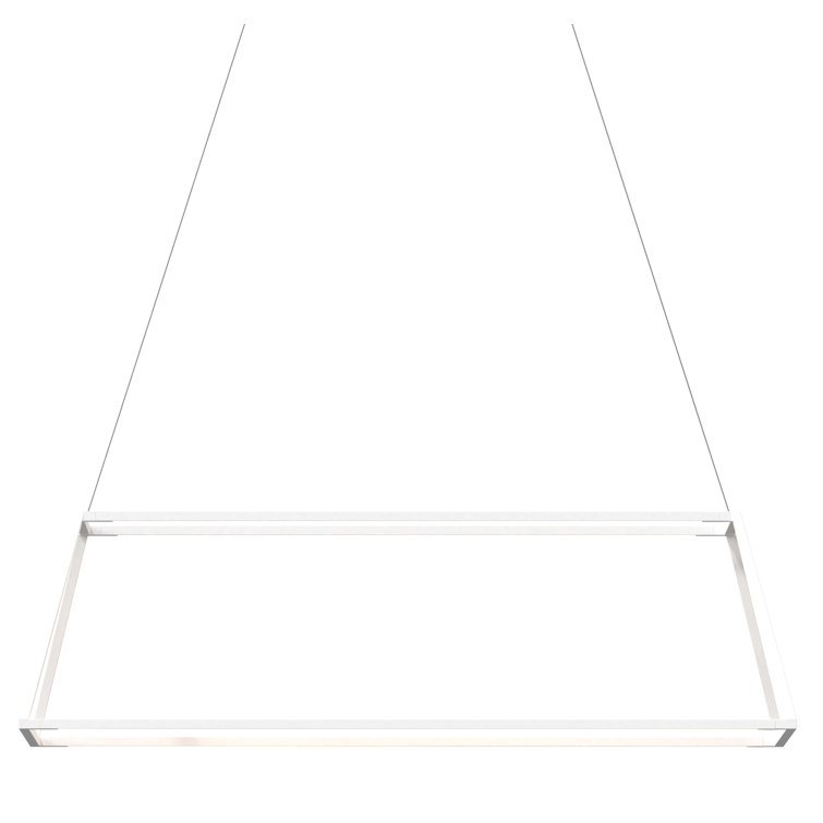 Z-Bar Tiered Matte White Aluminum LED Island Pendant
