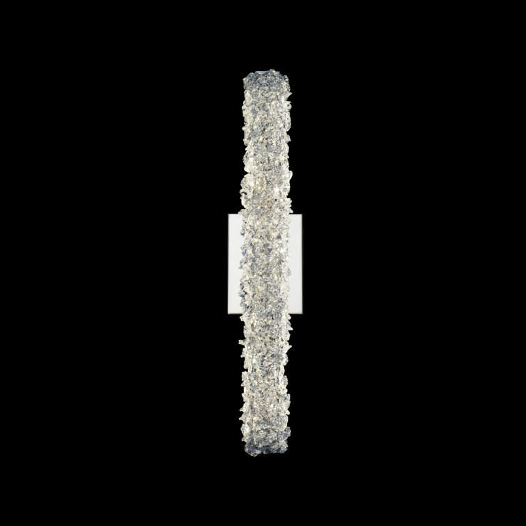 Lina Polished Chrome Crystal LED Wall Sconce