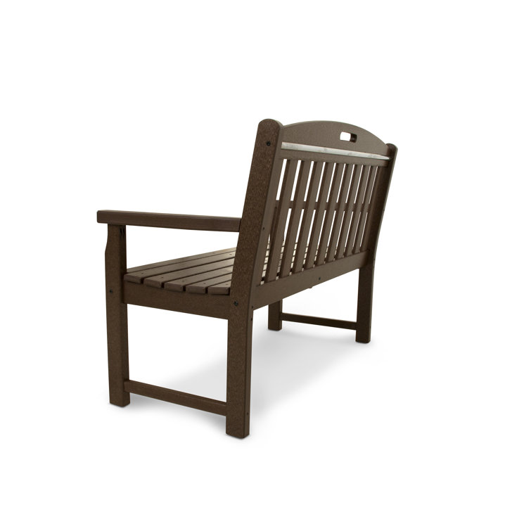 Vintage Lantern 48" Brown HDPE Outdoor Bench