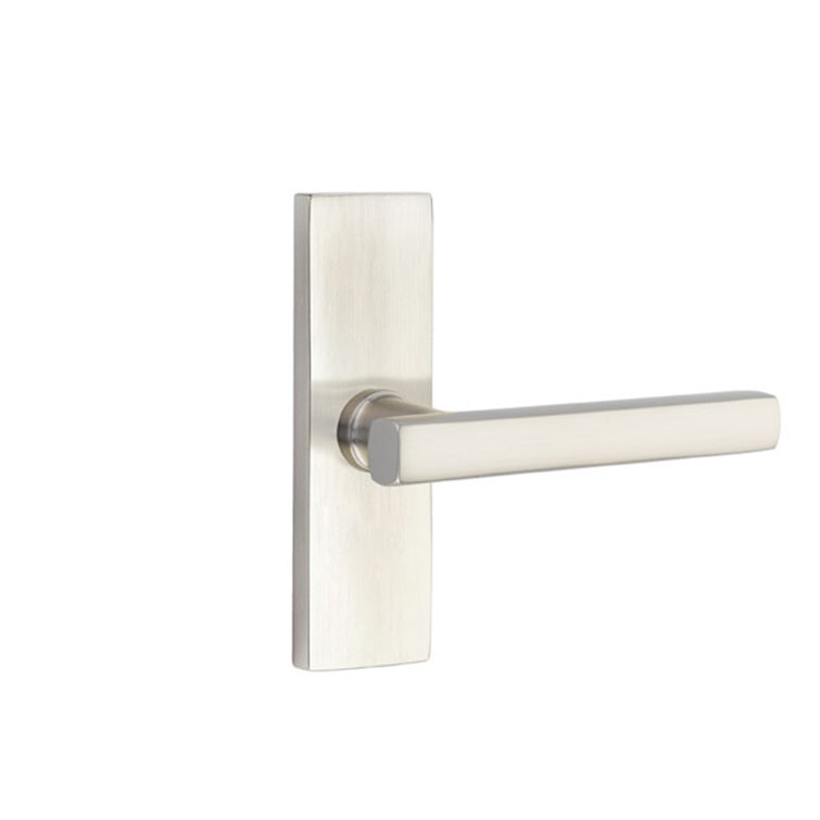 Satin Nickel Brass Hall & Closet Door Lever Set