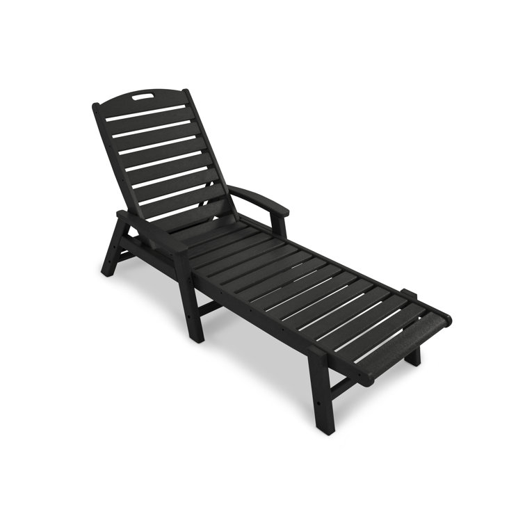 Trex Yacht Club Stackable Chaise Lounger in Ash Charcoal