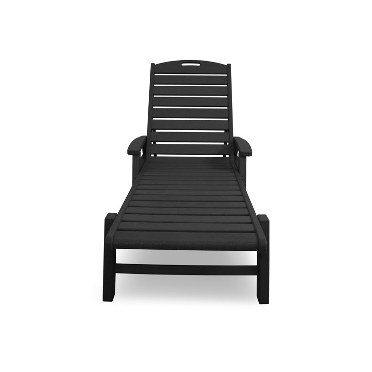 Trex Yacht Club Stackable Chaise Lounger in Ash Charcoal