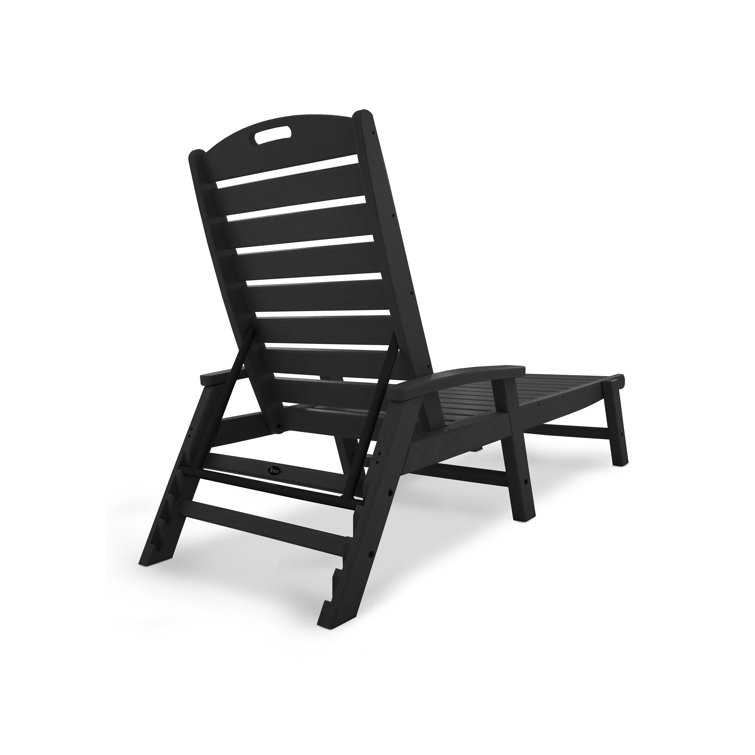Trex Yacht Club Stackable Chaise Lounger in Ash Charcoal