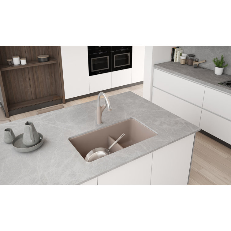 Truffle 33" Stone Double Bowl Undermount Kitchen Sink