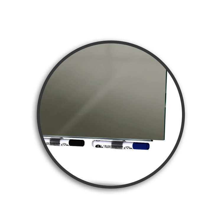 Gray 48" x 36" Magnetic Glass Freestanding Whiteboard