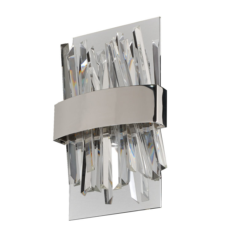 Glacier Steel LED Flush Mounted Sconce
