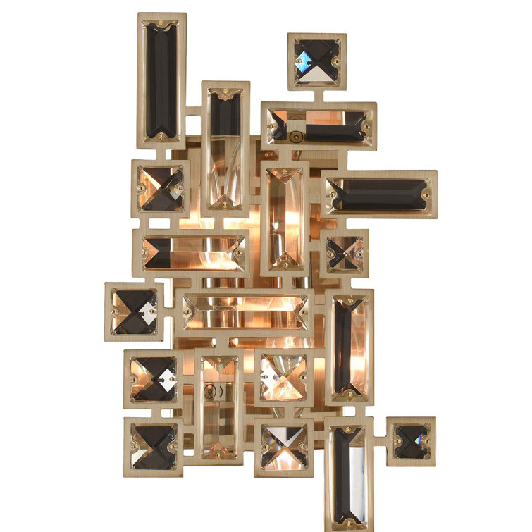 Brushed Champagne Gold Art Deco Wall Sconce