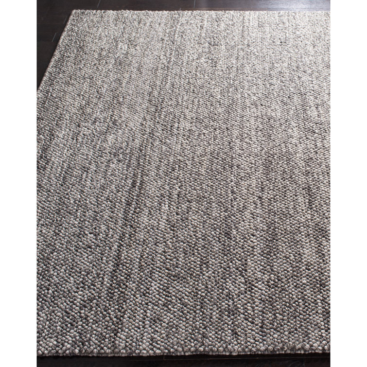 Handmade Melange Stripe Wool Viscose Cotton 8' x 10' Rug