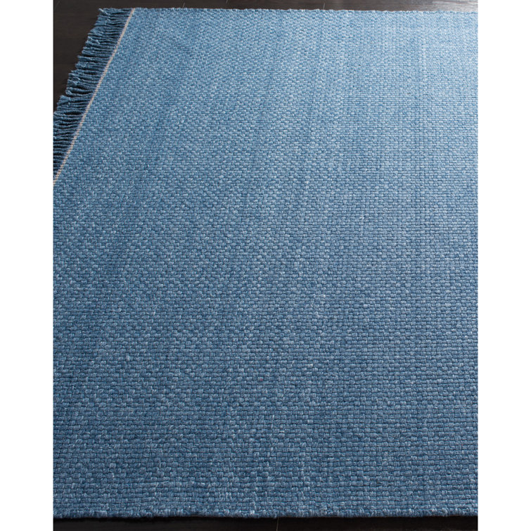 Lauren Blue Hand-Knotted Wool Area Rug 3' x 5'