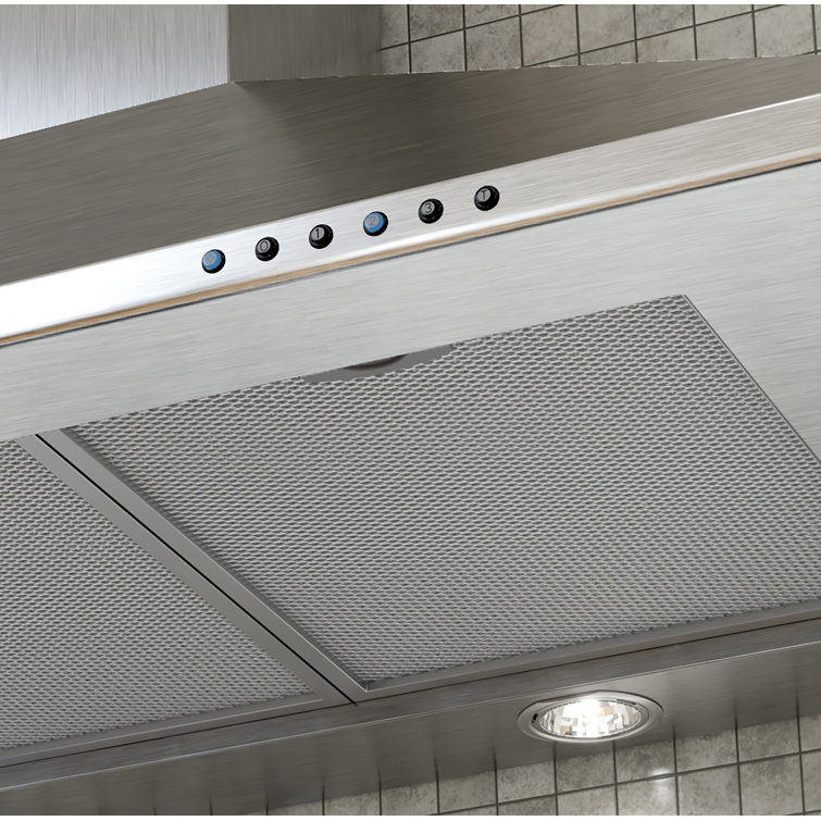 36" Stainless Steel Convertible Wall Mounted Range Hood with Charcoal Filter