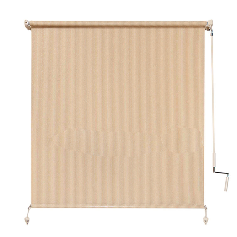 Coolaroo Beige Cordless Outdoor Roller Shade with UV Block