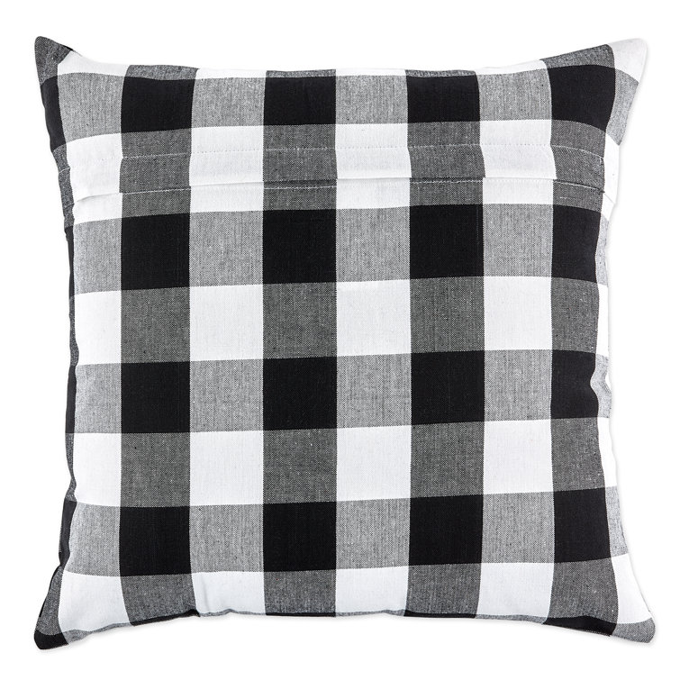 Black and White Buffalo Check Cotton Pillow Cover Set, 20x20
