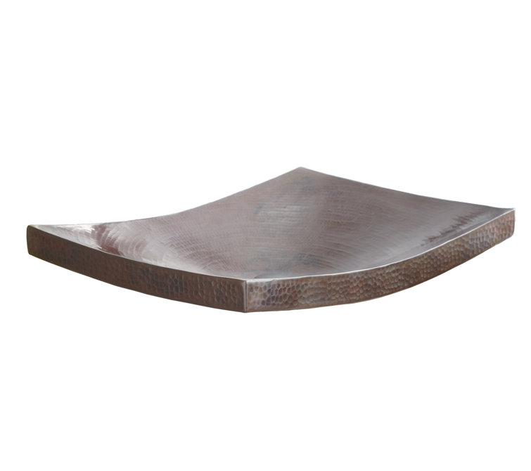 Hand Hammered Antique Copper Rectangular Vessel Sink