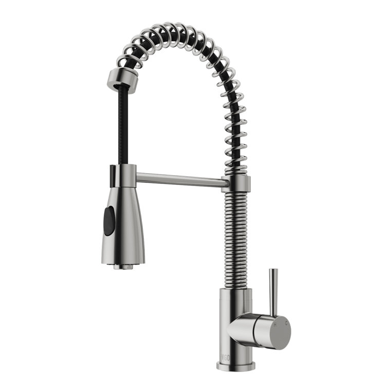 Brant Stainless Steel Pull-Down Kitchen Faucet with Soap Dispenser