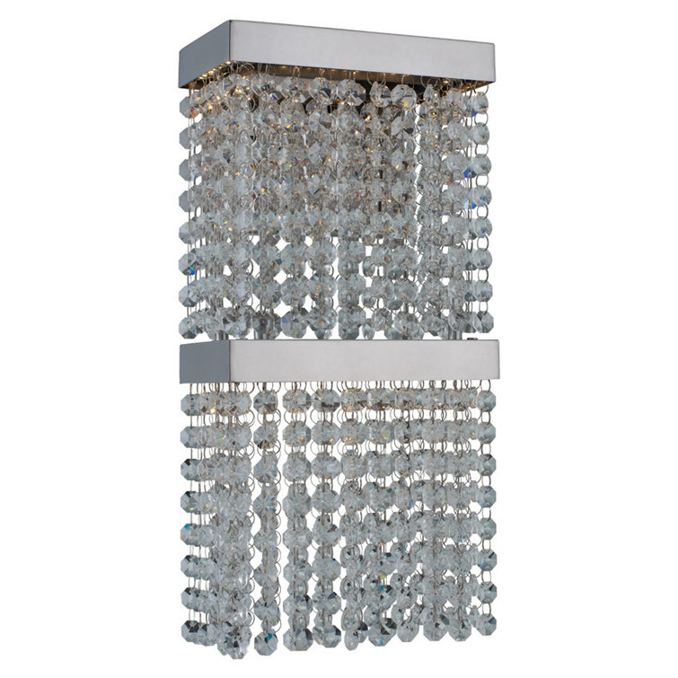 Chrome Crystal Dimmable LED Wall Sconce