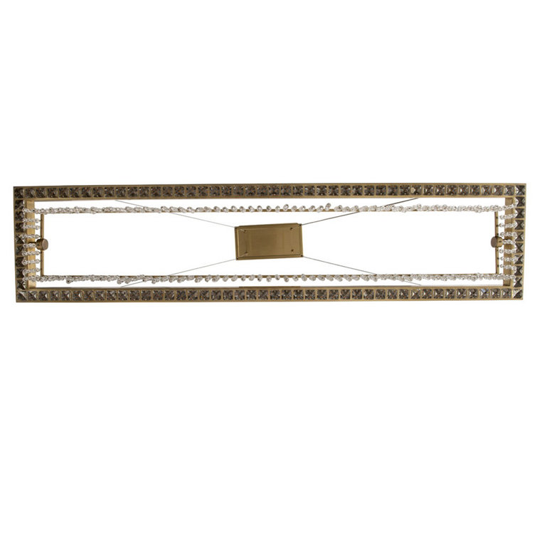 Saturno 44'' Brushed Brass Crystal LED Pendant Light